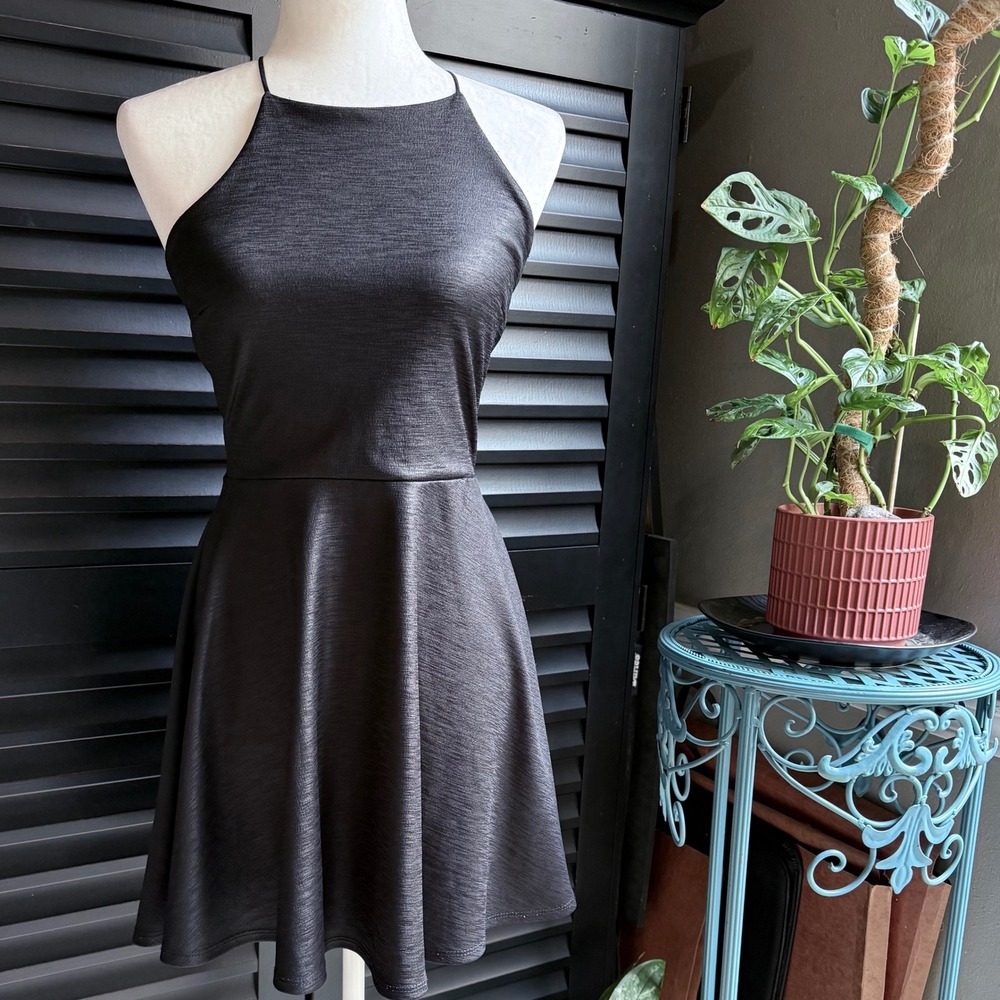 y2k Fit and Flare Skater Dress with Laces and Circle Skirt Small